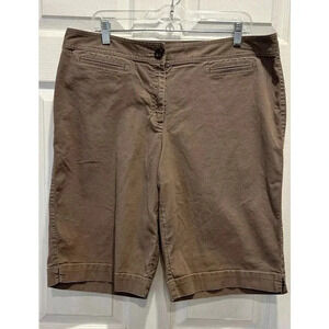J Jill Shorts Women’s Size 16‎ Tan Stretch Cotton Knit 12” Inseam